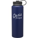 40 oz h2go Venture (Matte Navy) with Logo
