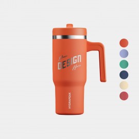 Customized 18 oz Hydrapeak Stainless Steel Insulated Tumbler With Handle and Straw Lid  Customized 18 oz Hydrapeak Stainless Steel Insulated Tumbler With Handle and Straw Lid
