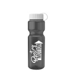 28 Oz. Champion Transparent Travel Sports Bottle w/Tethered Lid with Logo