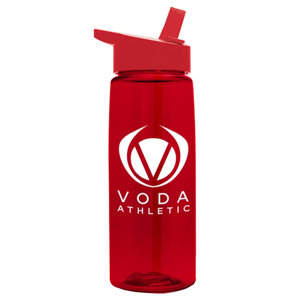 26 Oz. Transparent Flair Sports Bottle w/Flip Straw Handle Lid with Logo 26 Oz. Transparent Flair Sports Bottle w/Flip Straw Handle Lid with Logo