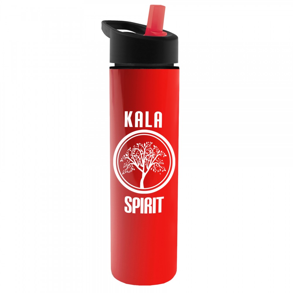 16 Oz. Slim Travel Tumbler w/Flip Straw Lid with Logo 16 Oz. Slim Travel Tumbler w/Flip Straw Lid with Logo