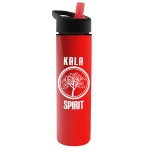 16 Oz. Slim Travel Tumbler w/Flip Straw Lid with Logo