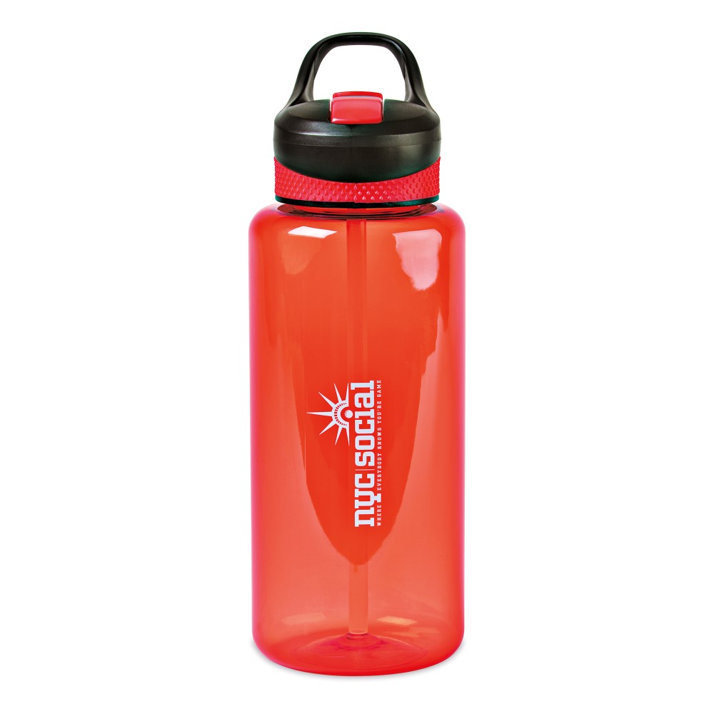 Personalized All-Star Sports Bottle - 42 Oz. - Sport Red