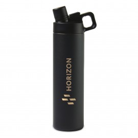 Logo Branded MiiR Vacuum Insulated Wide Mouth Hatchback Chug Lid Bottle - 20 Oz. - Black Powder  Logo Branded MiiR Vacuum Insulated Wide Mouth Hatchback Chug Lid Bottle - 20 Oz. - Black Powder