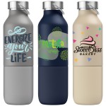 Freya Duo 2-in-1 20 oz. Double-Wall Recycled Stainless Steel Bottle with 11 oz. Tumbler - ColorJet with Logo