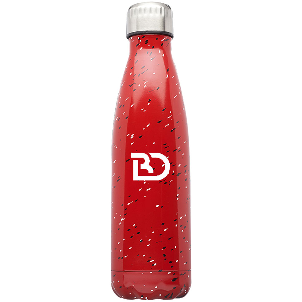 Speckle Finish Water Bottles 17 oz with Logo