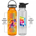 24 Oz. Outdoorsman Transparent Bottle w/Ez Grip Handle Lid - Digital with Logo