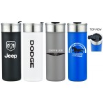Promotional Double wall s. steel insulated tumbler with flip closure lid, 18 Oz.