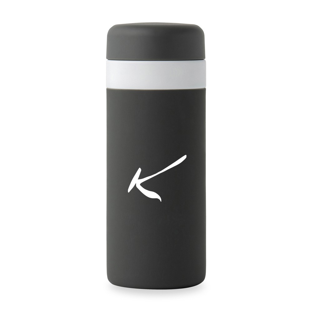 W&P Porter Insulated Ceramic Bottle 16 Oz - Charcoal with Logo