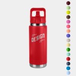 Customized 26 Oz YETI Rambler Stainless Steel Insulated Water Bottle w/ Straw Cap
