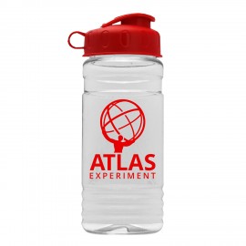 Custom 20 Oz. Transparent Sports Bottle w/Flip Top Lid