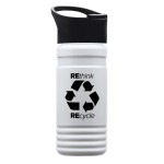 Custom 20 Oz. Upcycle Rpet Bottle w/Pop-Up Lid