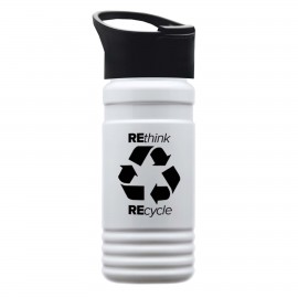 Custom 20 Oz. Upcycle Rpet Bottle w/Pop-Up Lid
