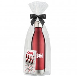Promo Revolution - 17 Oz. Dual Wall Vacuum Sealed Water Bottle Gift Set with Logo