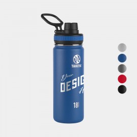 18 oz Takeya Stainless Steel Insulated Originals Water Bottle w/ Spout Lid with Logo