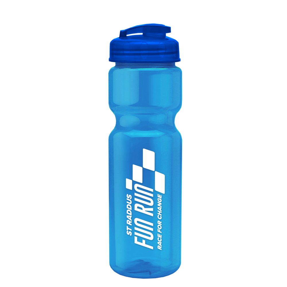 Customized 28 Oz. Champion Transparent Bottle w/Flip Lid
