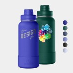 Custom 32 oz Hydrapeak Stainless Steel Insulated Sport Water Bottle w/ Chug Lid