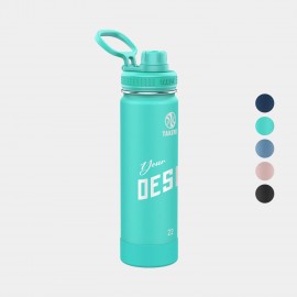 Logo Branded 22 oz Takeya Stainless Steel Insulated Active Water Bottle w/ Spout Lid