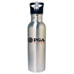 Customized 25 Oz. Stainless Steel Wide Mouth Water Bottle w/ Sip-thru Spout