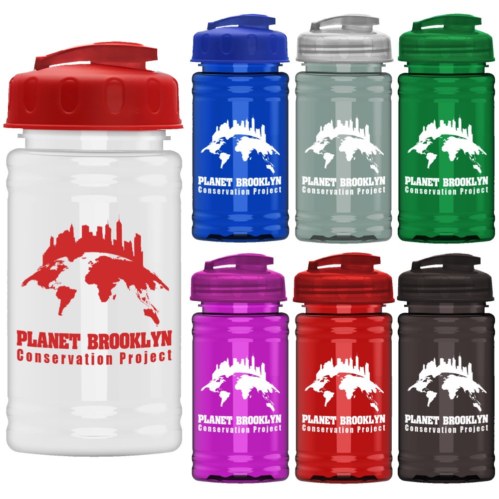 16 Oz. Upcycle Mini Rpet Sports Bottle w/Usa Flip Lid with Logo