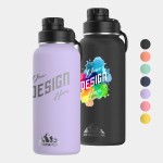 32 oz Hydrapeak Stainless Steel Insulated Water Bottle with Logo