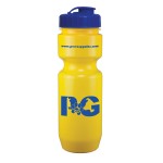 Logo Branded 22 Oz. Bike Bottle w/ Flip Top Lid - Solid Colors