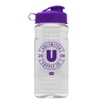 20 Oz. Transparent Infuser Sports Bottle w/Flip Top Lid with Logo