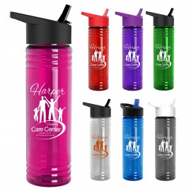 Personalized 24 Oz. Slim Fit Water Bottle w/Flip Straw Lid  Personalized 24 Oz. Slim Fit Water Bottle w/Flip Straw Lid