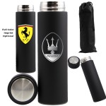 Luna 16.9 Oz Soft Touch Water Bottle with Logo