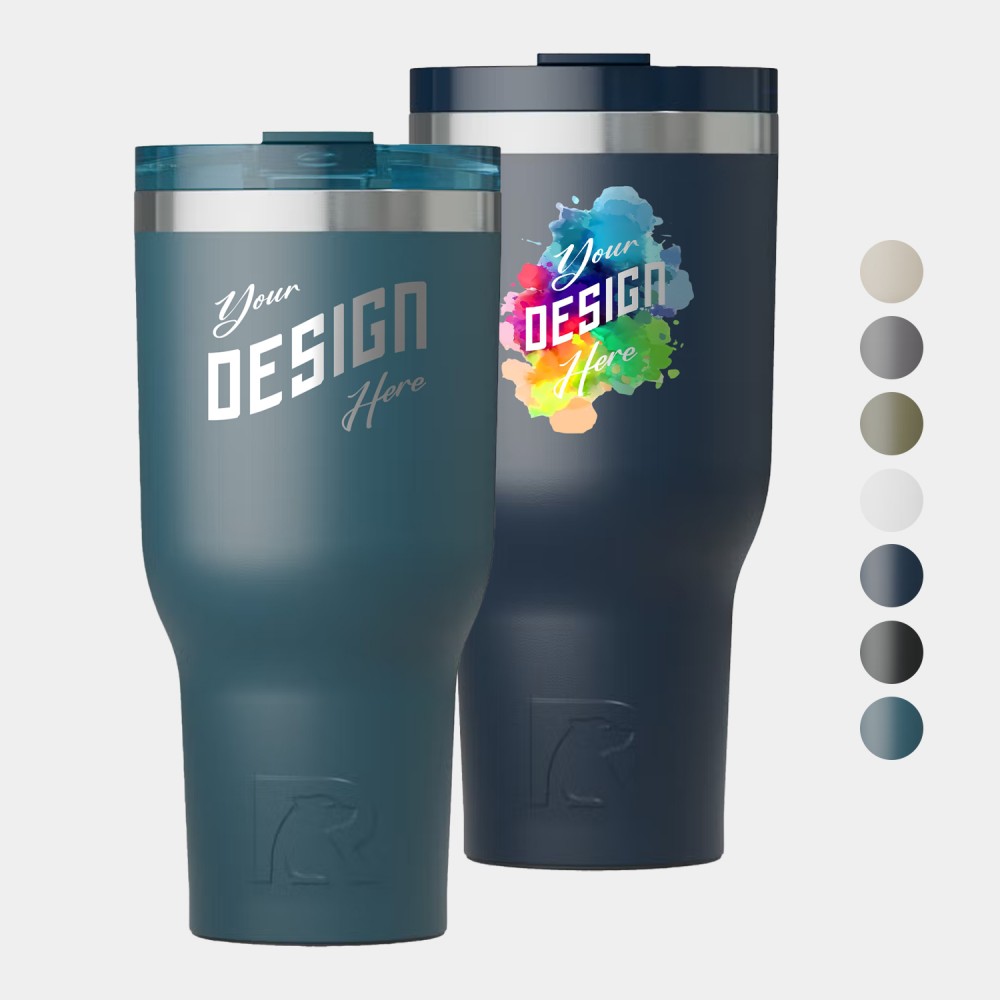 40 Oz RTIC Stainless Steel Vacuum Insulated Tumbler with Logo