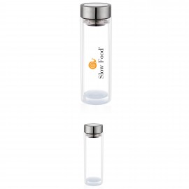 14 Oz. Glass Tea & Water Bottle with Logo
