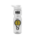 28 Oz. Champion Transparent Sports Bottle w/Drink Thru Lid with Logo