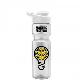 28 Oz. Champion Transparent Sports Bottle w/Drink Thru Lid with Logo