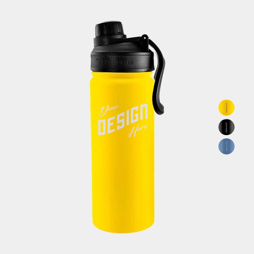 Custom 16 oz. GROSCHE CHICAGO STEEL Insulated Water Bottle with Chug Lid Custom 16 oz. GROSCHE CHICAGO STEEL Insulated Water Bottle with Chug Lid