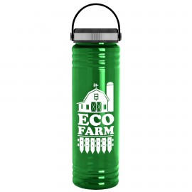 Customized 24 Oz. Slim Fit Upcycle Rpet Bottle w/Ez Grip Lid