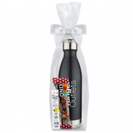 Promotional 17 Oz. Dual Wall Vacuum Sealed Water Bottle Gift Set - Crystal Light Lemonade & More