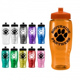 27 Oz. Poly-Pure Transparent Sports Bottle w/Push Pull Lid with Logo  27 Oz. Poly-Pure Transparent Sports Bottle w/Push Pull Lid with Logo