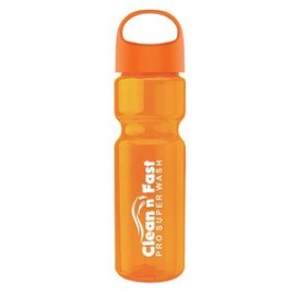 28 Oz. Champion Transparent Bottle w/Oval Crest Lid with Logo