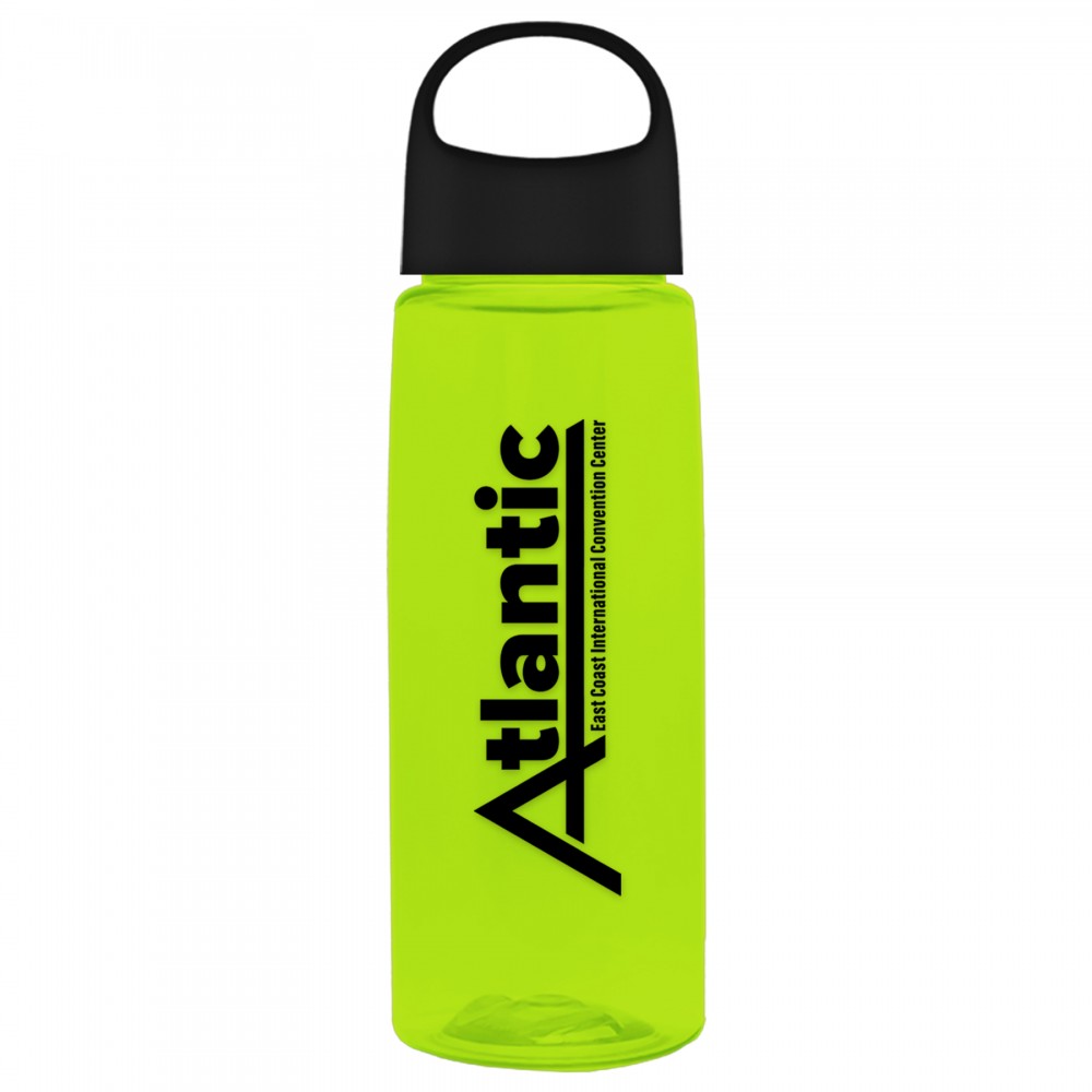 Custom 26 Oz. Transparent Fair Bottle w/Oval Crest Lid Custom 26 Oz. Transparent Fair Bottle w/Oval Crest Lid