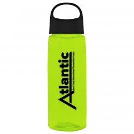 Custom 26 Oz. Transparent Fair Bottle w/Oval Crest Lid