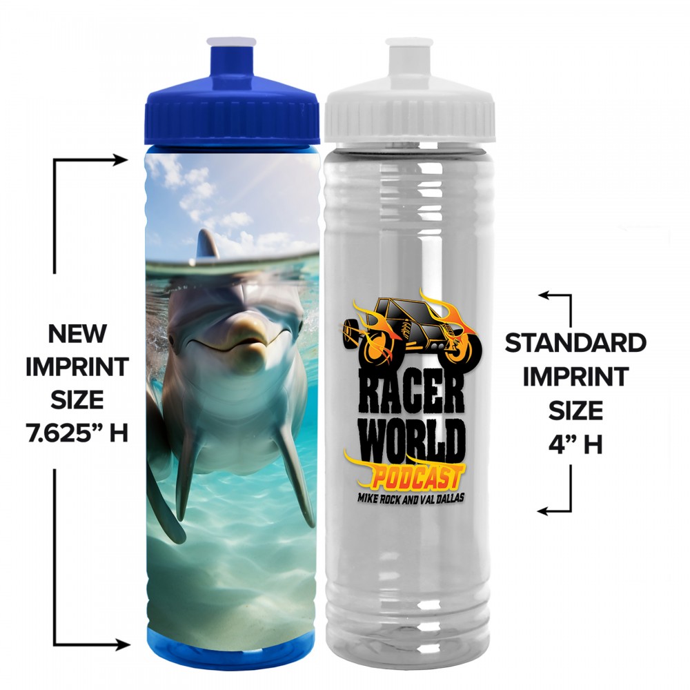 24 Oz. Slim Fit Water Bottle w/Push-Pull Lid - Digital with Logo 24 Oz. Slim Fit Water Bottle w/Push-Pull Lid - Digital with Logo