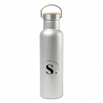 Customized Aviana Metallics Double Wall Stainless Steel Bottle - 20 Oz. - Metallic Silver