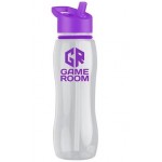 Promotional 25 Oz. Tritan Bottle w/Flip Straw Lid & Accent Collar