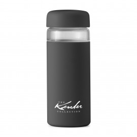 Promotional W&P Wide Mouth Glass Bottle 16 Oz. - Charcoal