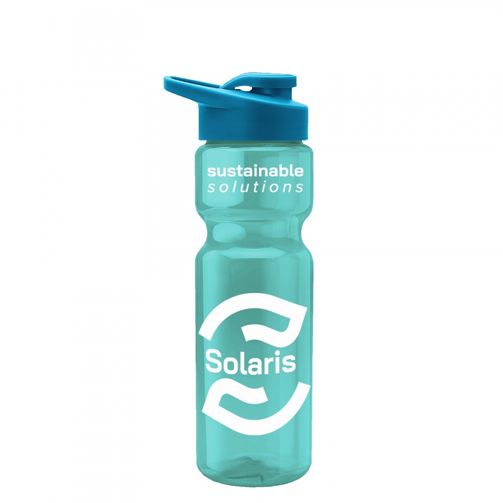 UpCycle - 28 Oz. Champion Transparent Sports Bottle with Drink Thru Lid with Logo