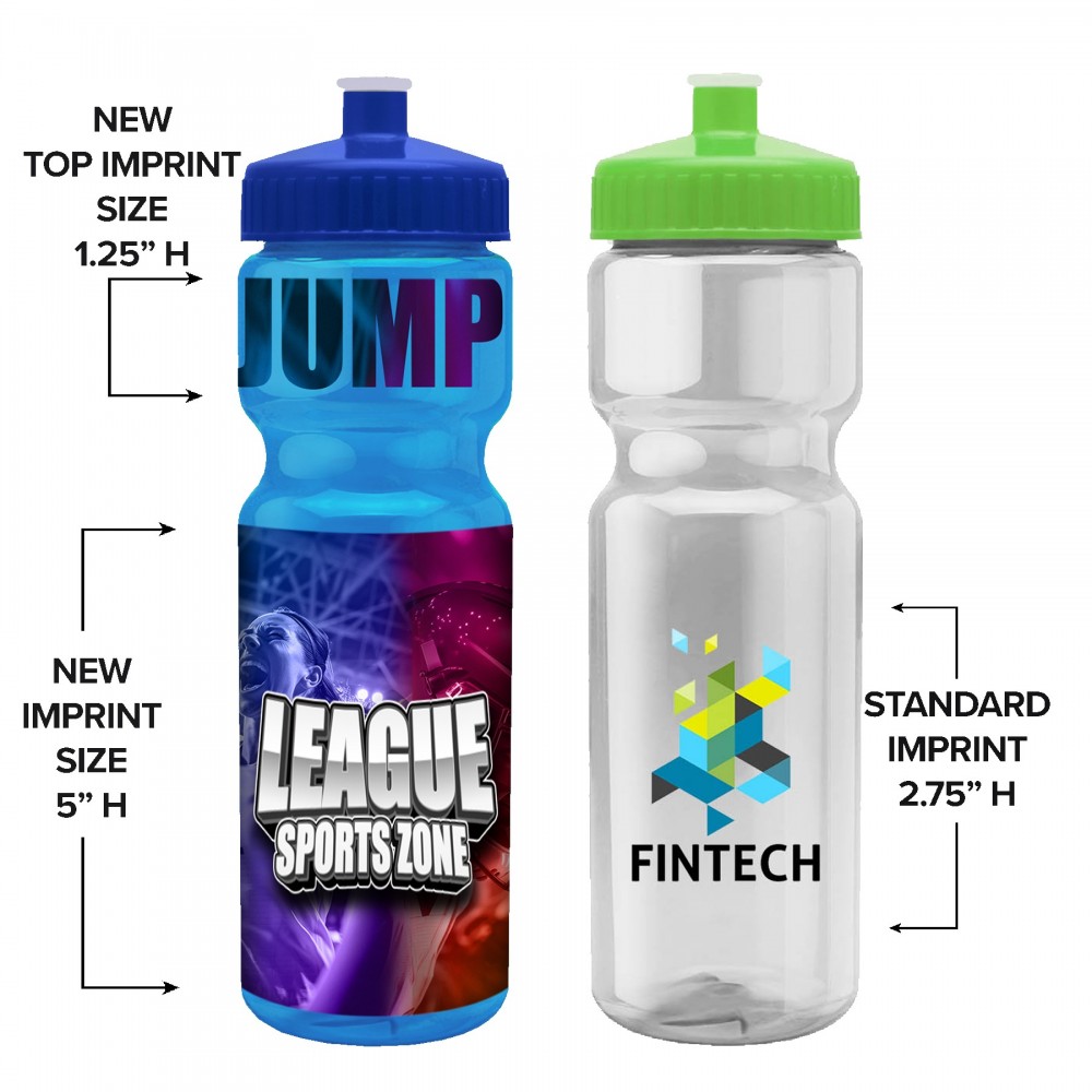 Customized 28 Oz. Translucent Sports Bottle w/Push Pull Lid - Digital Imprint Customized 28 Oz. Translucent Sports Bottle w/Push Pull Lid - Digital Imprint