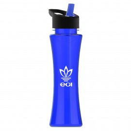 Promotional 17 Oz. The Curve Sports Bottle w/Flip Straw Handle Lid