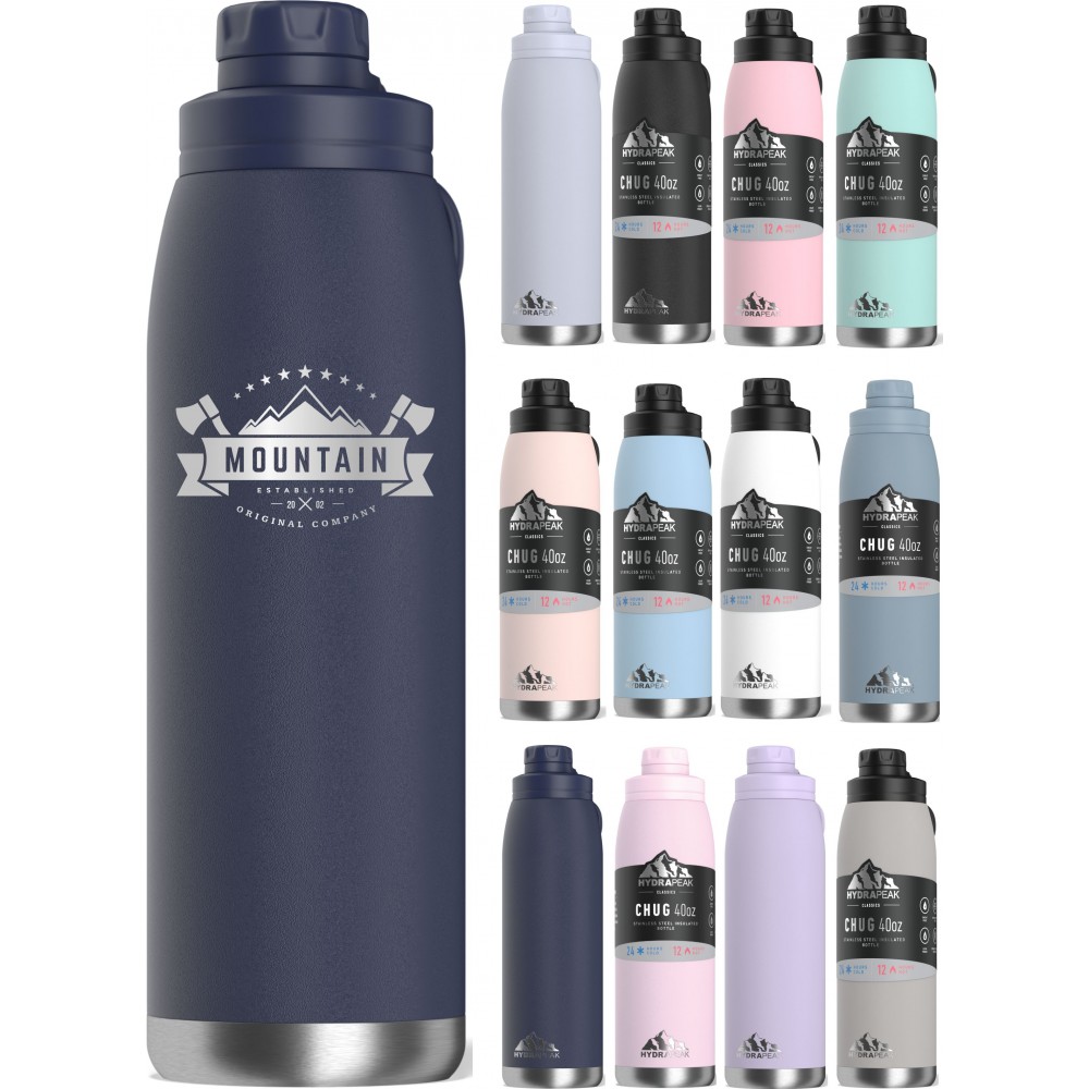 Customized 40 Oz. Hydrapeak Water Bottle LIFETIME WARRANTY! Customized 40 Oz. Hydrapeak Water Bottle LIFETIME WARRANTY!
