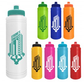 Logo Branded 25 Oz. Slim Line Water Bottle w/Push-Pull Lid