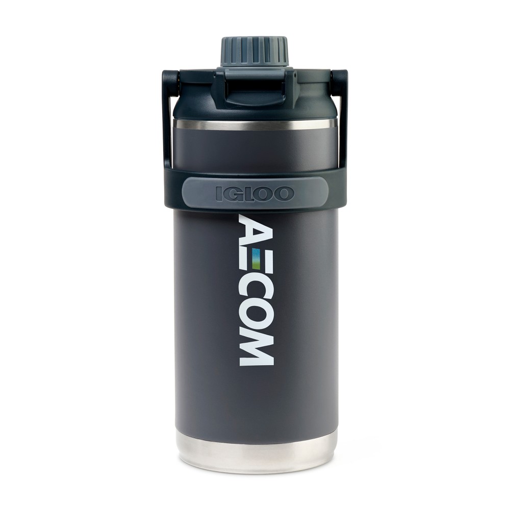 Igloo Twist 'n Chug Bottle - 36 Oz. - Carbonite with Logo